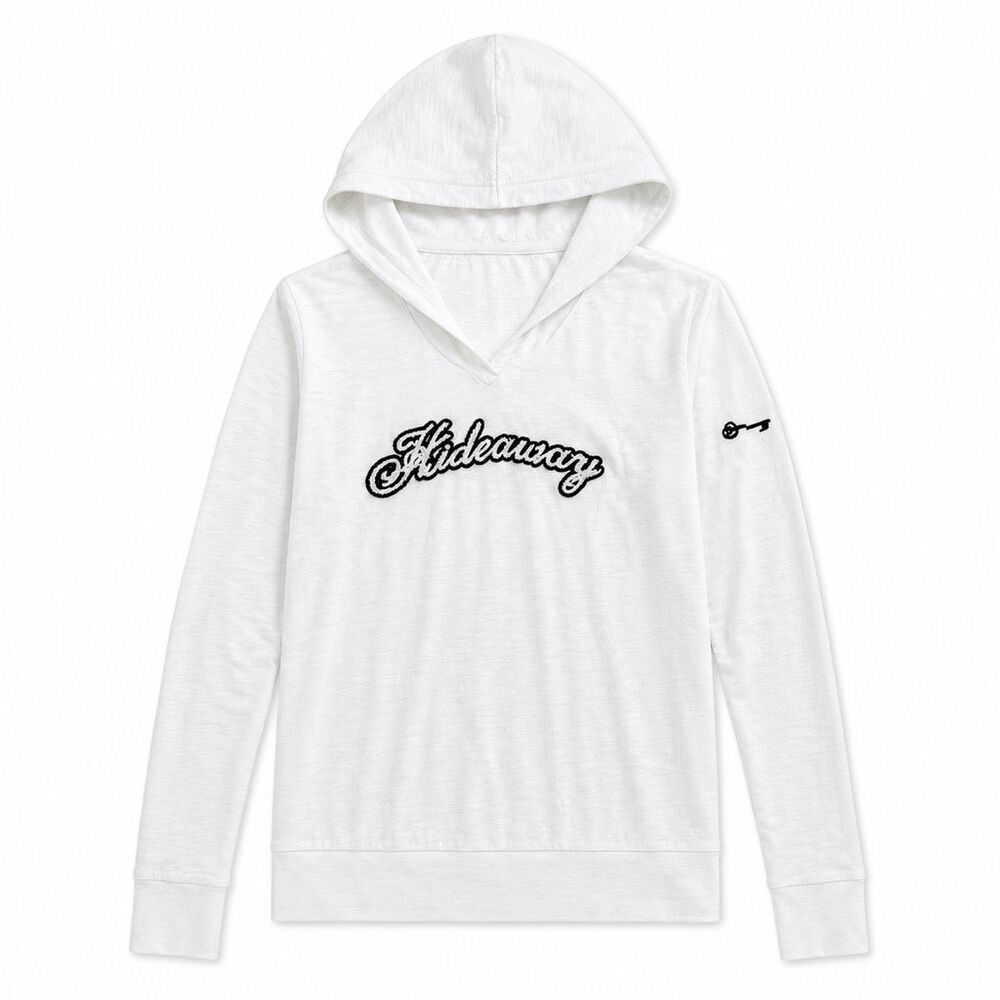 Levelwear Hideaway Golf Club White Lightweight Hoodie Women’s Small